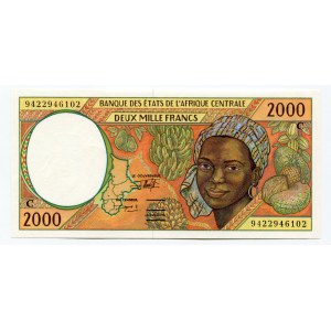 Central African States 2000 Francs 1994 C