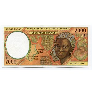 Central African States 2000 Francs 1999 F