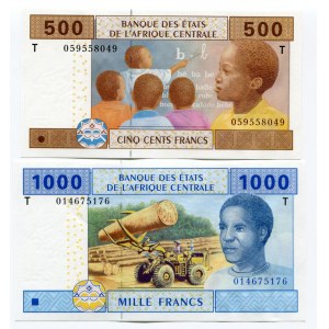 Central African States 500 - 1000 Francs 2002 T