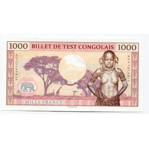 Congo 1000 Francs 2018 Specimen