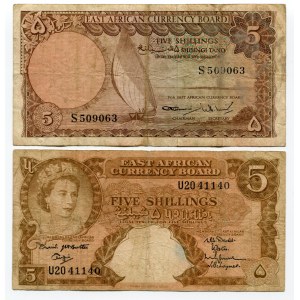 East Africa 2 x 5 Shillings 1961 -64