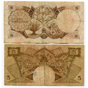 East Africa 2 x 5 Shillings 1961 -64