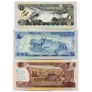 Ethiopia Set of 3 Notes 1997 - 2000