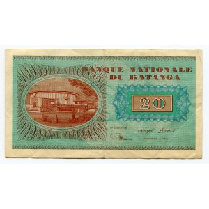 Katanga 20 Francs 1960