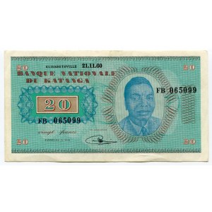 Katanga 20 Francs 1981