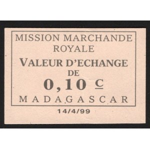 Madagascar Mission Marchande Royale 10 Centimes 1950