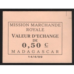 Madagascar Mission Marchande Royale 50 Centimes 1950