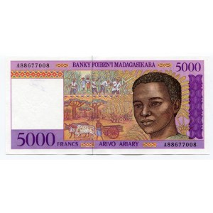 Madagascar 5000 Francs / 1000 Ariary 1995