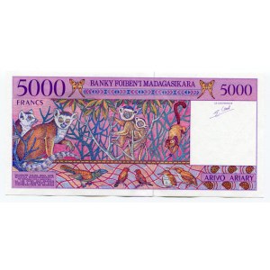 Madagascar 5000 Francs / 1000 Ariary 1995