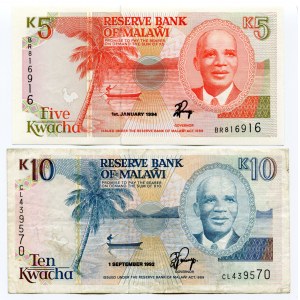 Malawi 5 & 10 Kwacha 1992 -94