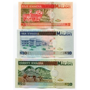 Malawi 5 - 10 - 20 Kwacha 1996