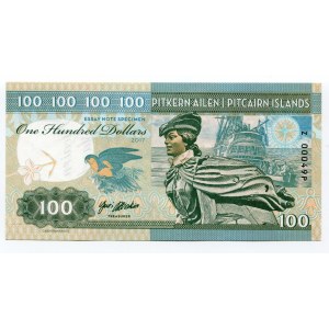 Pitcairn 100 Dollars 2018 Specimen Prefix Z