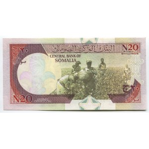 Somalia 20 Shillings 1990 Rare