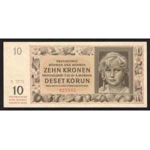 Bohemia & Moravia 10 Korun 1942 Not Specimen