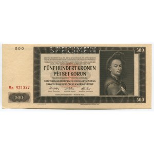 Bohemia & Moravia 500 Korun 1942 Specimen