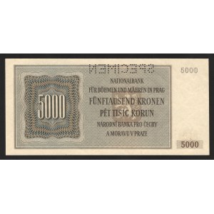 Bohemia & Moravia 5000 Korun 1942