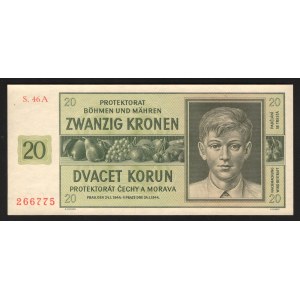 Bohemia & Moravia 20 Korun 1944 Not Specimen