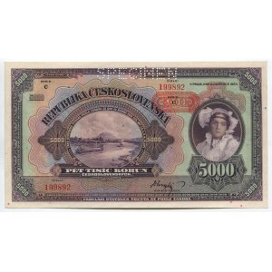 Czechoslovakia 5000 Korun 1920 Specimen