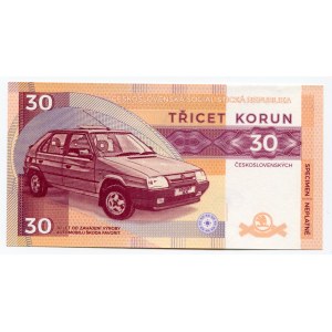 Czechoslovakia 30 Korun 2018 Specimen Skoda Favorit