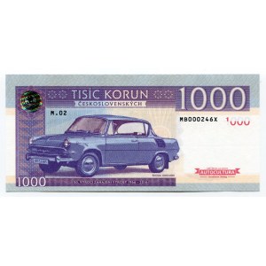 Czech Republic 1000 Korun 2016 Specimen Škoda 1000 MBX