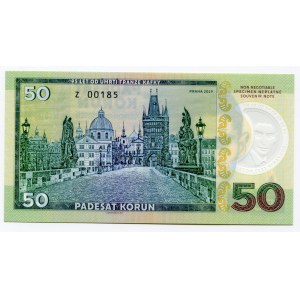 Czech Republic 50 Korun 2019 Specimen Franz Kafka Prefix Z