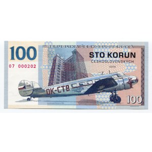 Czech Republic 100 Korun 2019 Specimen Lockhead Electra 10 A