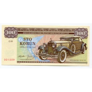 Czech Republic 100 Korun 2020 Specimen Isotta Fraschini Tipo 8A 1929