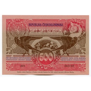 Czech Republic Commemorative Banknote 160th Anniversary of Birth of Alphonse Mucha 2020 (1919)