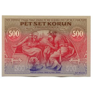 Czech Republic Commemorative Banknote 160th Anniversary of Birth of Alphonse Mucha 2020 (1919)