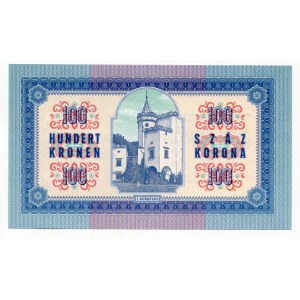 Slovakia 100 Korun 2019 Specimen Moravany nad Váhom