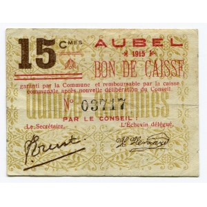 Belgium 15 Centimes 1915 Commune D'Aubel
