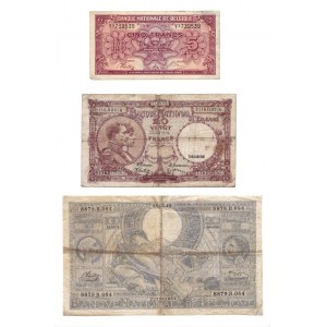 Belgium 5-100 Francs 1940 -1943