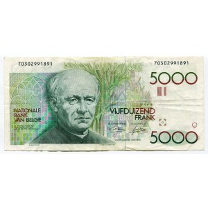 Belgium 5000 Francs 1982 -92