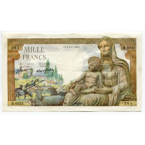 France 1000 Francs 1943