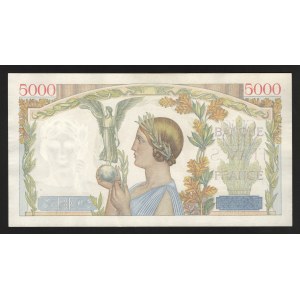 France 5000 Francs 1943 Rare