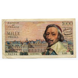 France 1000 Francs 1954
