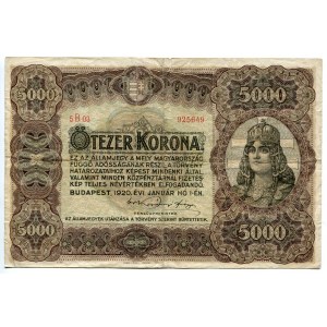 Hungary 5000 Korona 1920