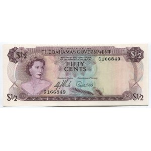 Bahamas 1/2 Dollars 1965