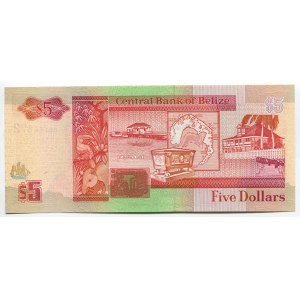 Belize 5 Dollars 1996