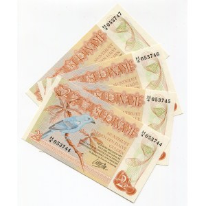 Suriname 4 x 2-1/2 Gulden 1985