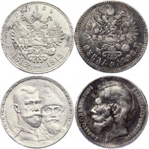 Russia 1 Rouble 1898 & 1913