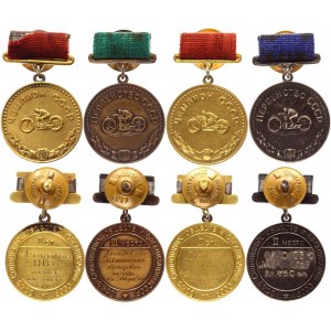 Russia - USSR Set of Motocross Medals 1960-68