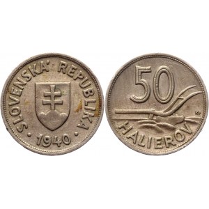 Slovakia 50 Halierov 1940 Key Date
