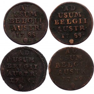 Austrian Netherlands 4 x 1 Liard 1745 -89