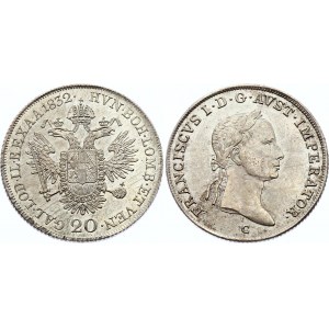 Austria 20 Kreuzer 1832 C - Prague (+VIDEO)