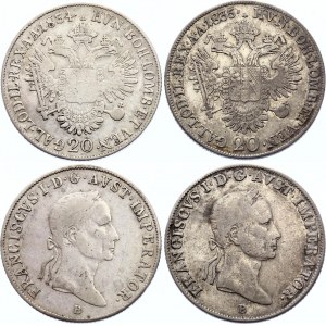 Austria 20 Kreuzer 1834 & 1835 B