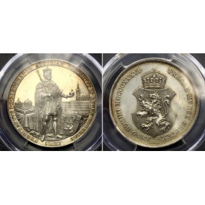 Austria Silver Medal 1836 Coronation of Bohemian King Ferdinand I in Prague PCGS SP62