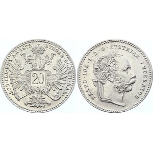 Austria 20 Kreuzer 1872