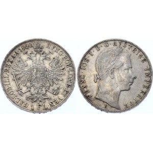 Austria 1 Florin 1860 B
