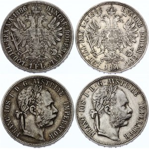 Austria 2 X 1 Florin 1886 & 1888